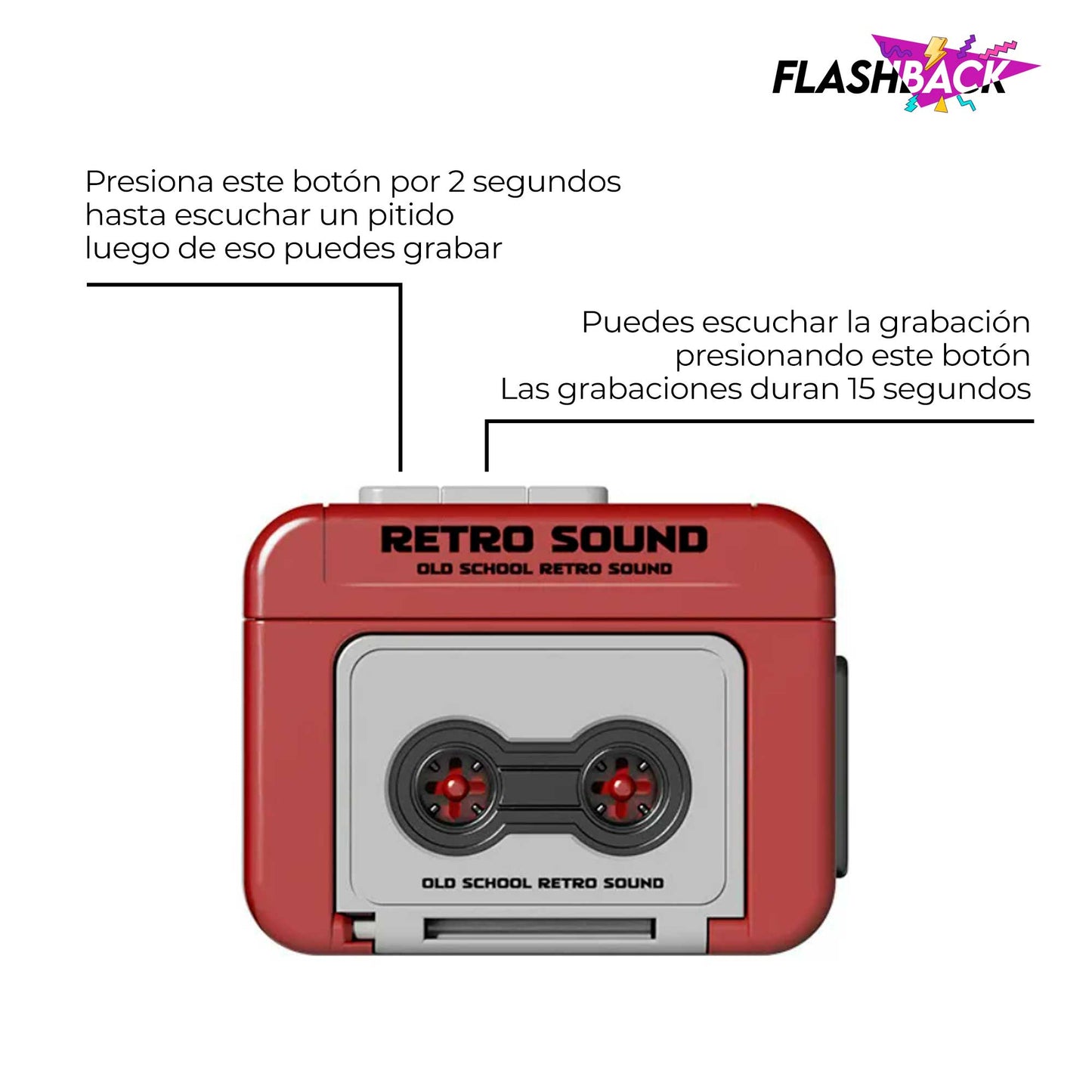 RewindBox - Grabadora estilo reproductor de cassette retro
